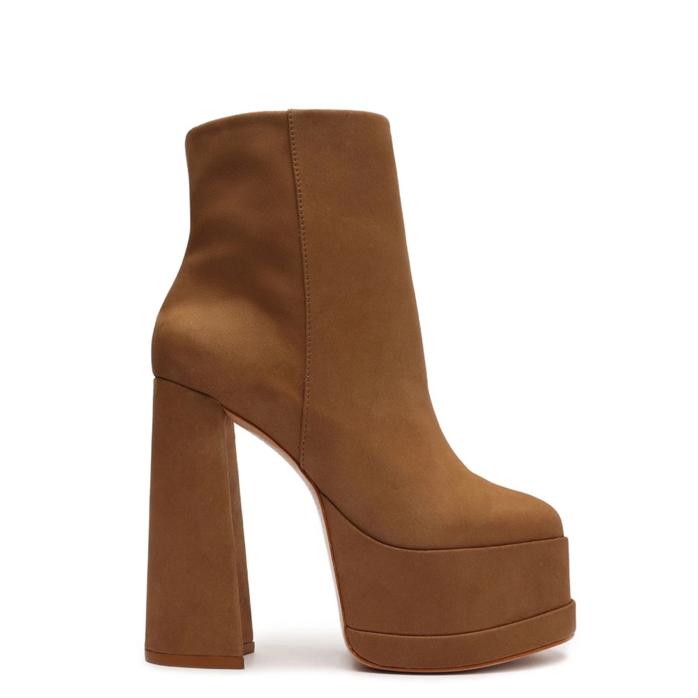 Women’s Schutz Selene Brown Platform Ankle Boots, size 8.5